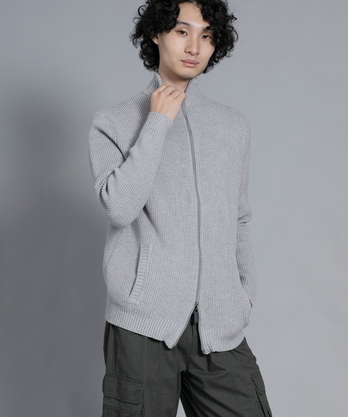 aimoha(アイモハ)の「aimoha men Cozy Elegance Zip Cardigan(カーディガン/ボレロ・メンズ・ベージュ/グレー/ブラック・MEDIUM/XX-LARGE/LARGE/X-LARGE/XXX-LARGE)」の9枚目の写真