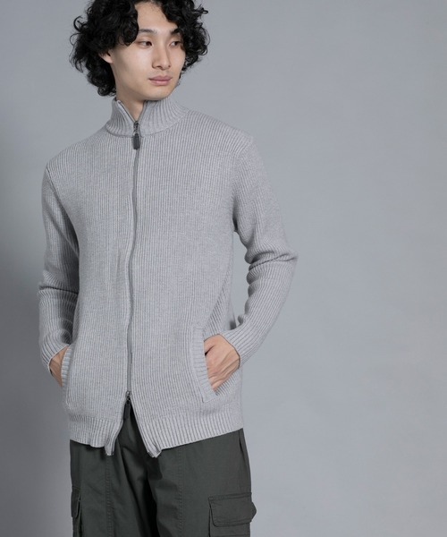 aimoha(アイモハ)の「aimoha men Cozy Elegance Zip Cardigan(カーディガン/ボレロ・メンズ・ベージュ/グレー/ブラック・MEDIUM/XX-LARGE/LARGE/X-LARGE/XXX-LARGE)」の22枚目の写真