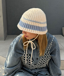 CIAOPANIC | ボーダーニットバケットハット(ニットキャップ/ビーニー)