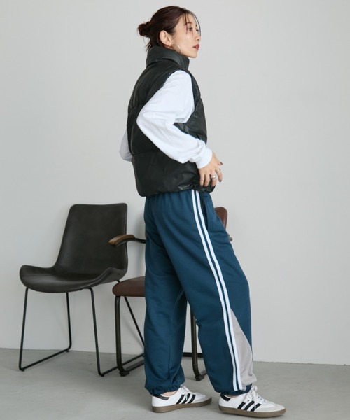 Auntie Rosa Holiday(アンティローザホリデー)の「トラックメッシュイージースウェットパンツ(スウェットパンツ・レディース・グレー/ネイビー・FREE)」の13枚目の写真