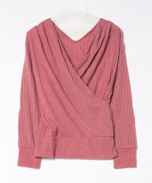 ginger and sprout（ジンジャーアンドスプラウト）の「＜ginger and sprout＞2WAY RIB CACHE-COEUR TOP（ニット/セーター）」