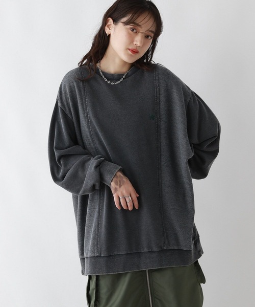 RAGEBLUE（レイジブルー）の「リメイク風/ドッキングピグメントスウェット（スウェット・レディース・アイボリー/ブルー/スミクロ・FREE）」の17枚目の写真