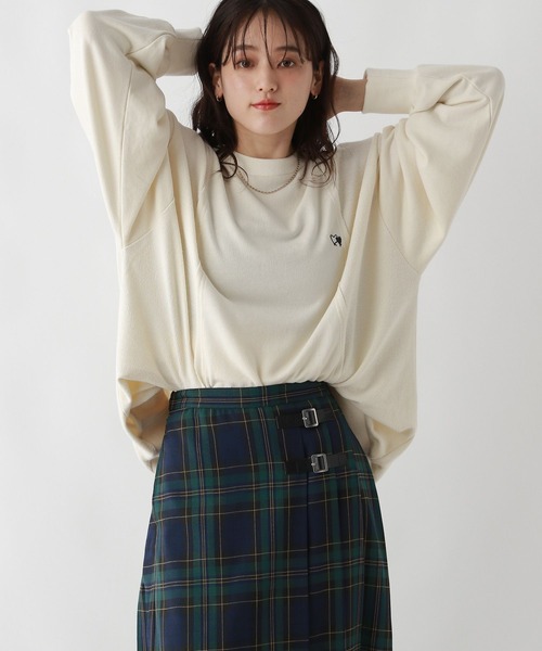 RAGEBLUE（レイジブルー）の「リメイク風/ドッキングピグメントスウェット（スウェット・レディース・アイボリー/ブルー/スミクロ・FREE）」の7枚目の写真