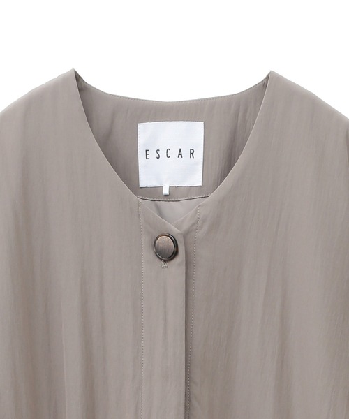 ESCAR（エスカー）の「■ESCAR　パディングロングコート（その他アウター・レディース・ブラック/グレイッシュベージュ・FREE）」の16枚目の写真