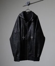 REGIEVO（レジエボ）の「Full zip hoodie with cross chain / クロスチェーン付きフルジップパーカー unisex（パーカー）」