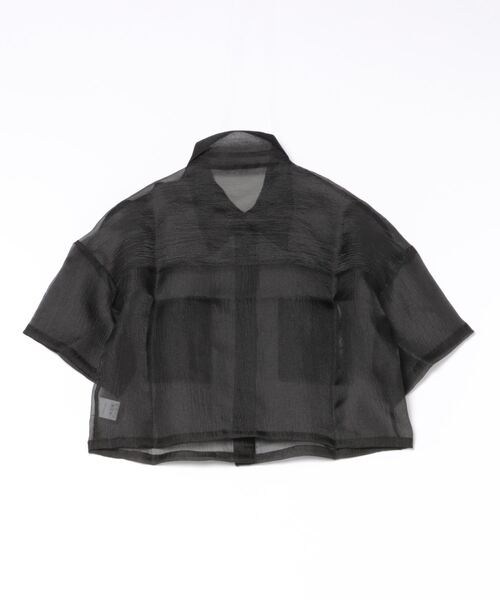 nouvellemoi(ヌーベルモイ)の「ショート丈シアーシャツ(シャツ/ブラウス・レディース・ブラック/グレー/ナチュラル・M)」の21枚目の写真