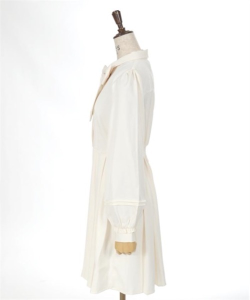 axes femme（アクシーズファム）の「リボン付きプリーツミニワンピース（ワンピース・レディース・グレー/ネイビー/ホワイト・FREE）」の7枚目の写真