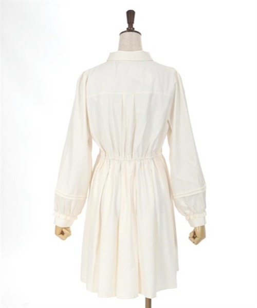 axes femme（アクシーズファム）の「リボン付きプリーツミニワンピース（ワンピース・レディース・グレー/ネイビー/ホワイト・FREE）」の8枚目の写真