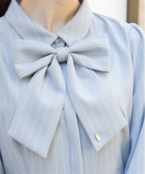 axes femme（アクシーズファム）の「リボン付きプリーツミニワンピース（ワンピース・レディース・グレー/ネイビー/ホワイト・FREE）」の17枚目の写真