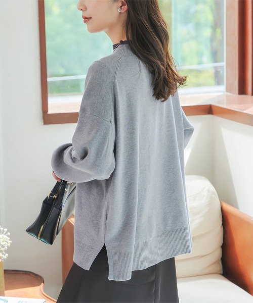 セール】選べる2サイズ アンチピリングスタンドニット（ニット