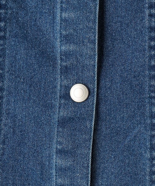 green label relaxing（グリーンレーベルリラクシング）の「TJ ノーカラー デニム ジャケット EMB  / キッズ  100cm-130cm - ストレッチ -（デニムジャケット・キッズ・ブラック/コバルトブルー・120cm/130cm/100cm/110cm）」の11枚目の写真