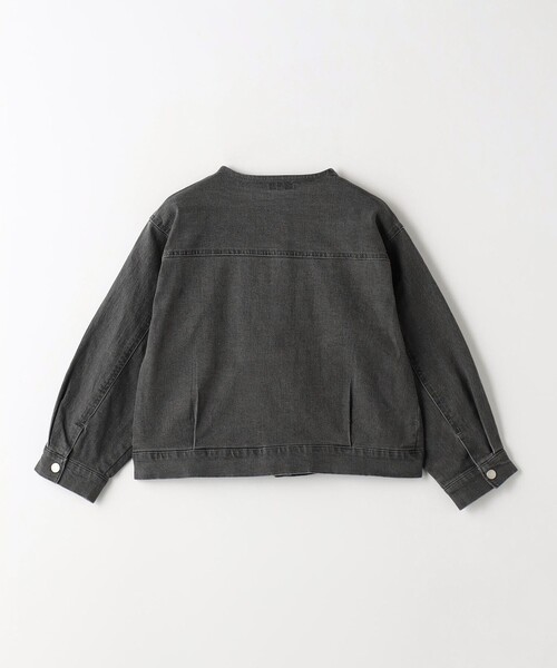 green label relaxing（グリーンレーベルリラクシング）の「TJ ノーカラー デニム ジャケット EMB  / キッズ  100cm-130cm - ストレッチ -（デニムジャケット・キッズ・ブラック/コバルトブルー・120cm/130cm/100cm/110cm）」の12枚目の写真