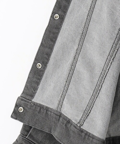 green label relaxing（グリーンレーベルリラクシング）の「TJ ノーカラー デニム ジャケット EMB  / キッズ  100cm-130cm - ストレッチ -（デニムジャケット・キッズ・ブラック/コバルトブルー・120cm/130cm/100cm/110cm）」の14枚目の写真