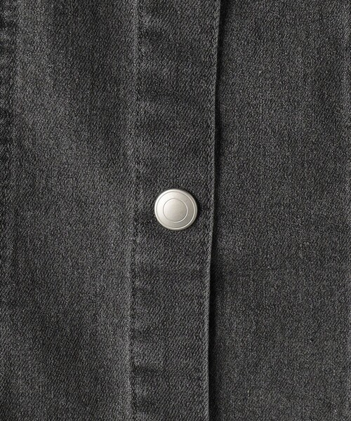 green label relaxing（グリーンレーベルリラクシング）の「TJ ノーカラー デニム ジャケット EMB  / キッズ  100cm-130cm - ストレッチ -（デニムジャケット・キッズ・ブラック/コバルトブルー・120cm/130cm/100cm/110cm）」の15枚目の写真