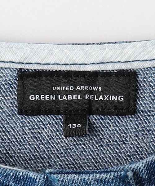 green label relaxing（グリーンレーベルリラクシング）の「TJ ノーカラー デニム ジャケット EMB  / キッズ  100cm-130cm - ストレッチ -（デニムジャケット・キッズ・ブラック/コバルトブルー・120cm/130cm/100cm/110cm）」の16枚目の写真