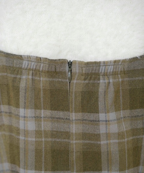REDYAZEL（レディアゼル）の「【セットアップ可能】チェックドロストミニワンピース（ワンピース・レディース・グレー/グリーン/ブラウン・SMALL/MEDIUM）」の12枚目の写真