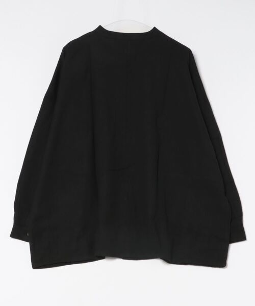 【チャイハネ】コットンヘリンボーン バンドカラーMEN'Sシャツ（シャツ/ブラウス）｜チャイハネ（チャイハネ）