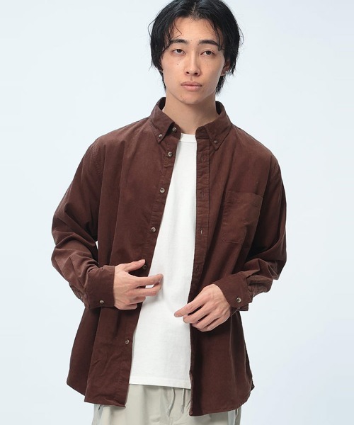 SAKAZEN(サカゼン)の「コーデュロイ ボタンダウン 長袖 シャツ(シャツ/ブラウス・メンズ・ダークグレー/アイボリー/ブラック/カーキ/ブラウン・LL/M/L)」の5枚目の写真