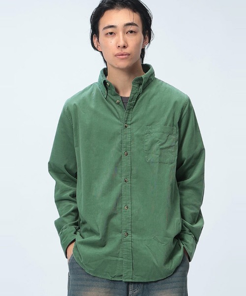 SAKAZEN(サカゼン)の「コーデュロイ ボタンダウン 長袖 シャツ(シャツ/ブラウス・メンズ・ダークグレー/アイボリー/ブラック/カーキ/ブラウン・LL/M/L)」の1枚目の写真