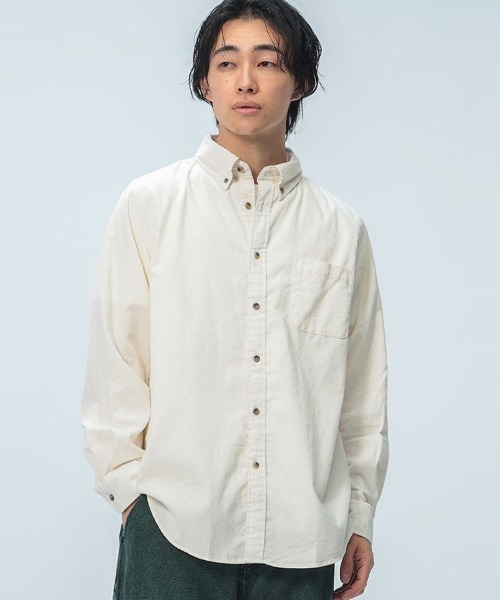 SAKAZEN(サカゼン)の「コーデュロイ ボタンダウン 長袖 シャツ(シャツ/ブラウス・メンズ・ダークグレー/アイボリー/ブラック/カーキ/ブラウン・LL/M/L)」の2枚目の写真