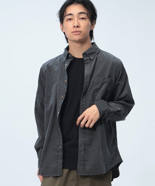 SAKAZEN(サカゼン)の「コーデュロイ ボタンダウン 長袖 シャツ(シャツ/ブラウス・メンズ・ダークグレー/アイボリー/ブラック/カーキ/ブラウン・LL/M/L)」の4枚目の写真