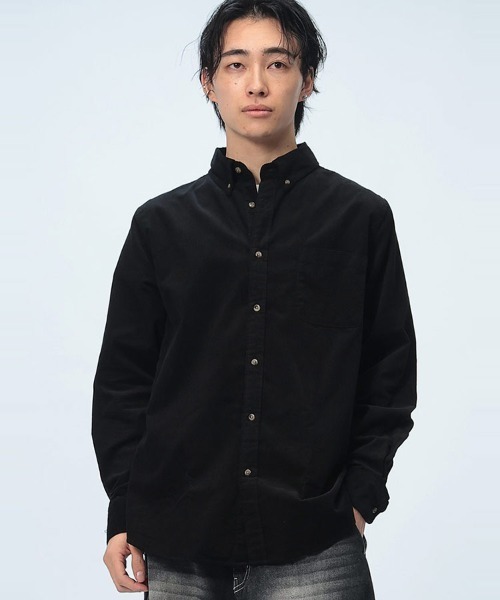 SAKAZEN(サカゼン)の「コーデュロイ ボタンダウン 長袖 シャツ(シャツ/ブラウス・メンズ・ダークグレー/アイボリー/ブラック/カーキ/ブラウン・LL/M/L)」の3枚目の写真