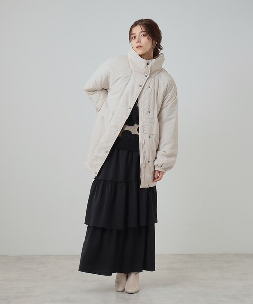 Cutie Blonde（キューティーブロンド）の「スタンドカラー オーバーサイズ中綿ブルゾン（ブルゾン・レディース・ブラック/ナチュラル・04/03/02）」の9枚目の写真
