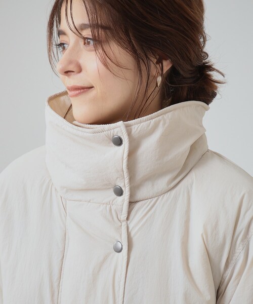 Cutie Blonde（キューティーブロンド）の「スタンドカラー オーバーサイズ中綿ブルゾン（ブルゾン・レディース・ブラック/ナチュラル・04/03/02）」の14枚目の写真