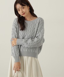PROPORTION BODY DRESSING | パール付きケーブルニット / 1215170004(ニット/セーター)