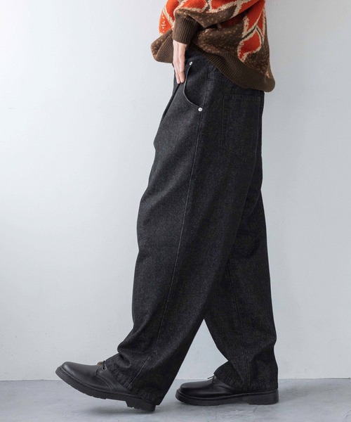 LOWRYS FARM（ローリーズファーム）の「デニムワイドパンツ　250517（デニムパンツ・メンズ・ネイビー/ブラック・MEDIUM/LARGE）」の15枚目の写真