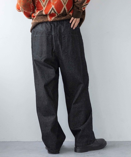 LOWRYS FARM（ローリーズファーム）の「デニムワイドパンツ　250517（デニムパンツ・メンズ・ネイビー/ブラック・MEDIUM/LARGE）」の16枚目の写真