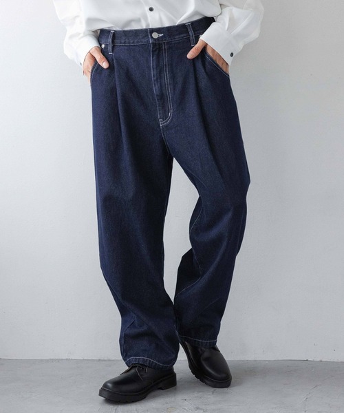 LOWRYS FARM（ローリーズファーム）の「デニムワイドパンツ　250517（デニムパンツ・メンズ・ネイビー/ブラック・MEDIUM/LARGE）」の20枚目の写真