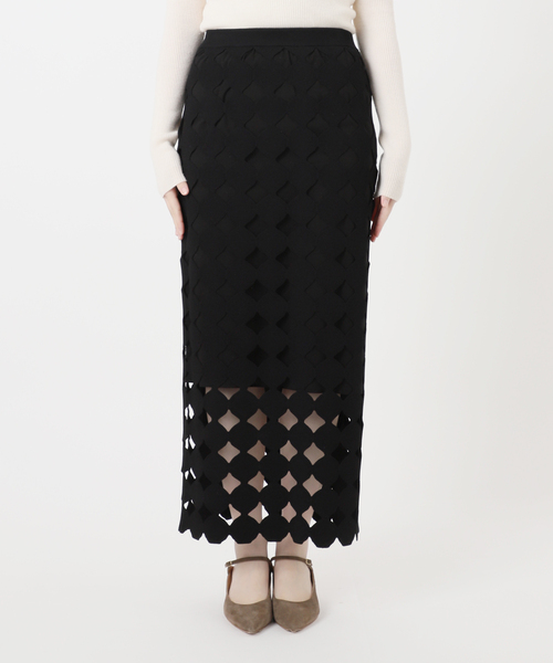 Noble（ノーブル）の「ドットモチーフニットスカート（スカート）」 - WEAR