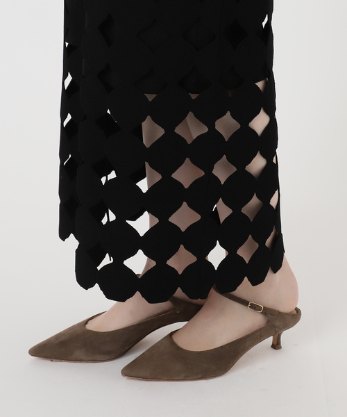 Nobleドットモチーフニットスカート Noble（ノーブル）の「ドットモチーフニットスカート（スカート）」 - WEAR