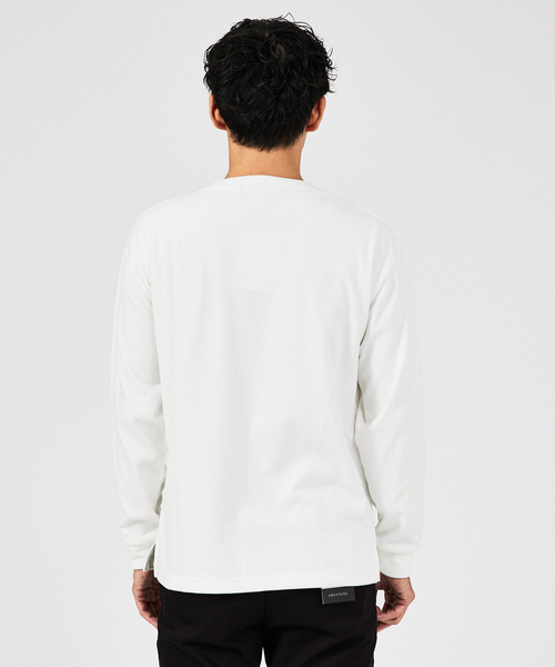 ABAHOUSE GRAY(アバハウスグレイ)の「【起毛スムース】パウダーストレッチ クルーネック カットソー(Tシャツ/カットソー・メンズ・モカ/ブラック/グレイッシュベージュ/ホワイト/チャコールグレー・46/48)」の20枚目の写真