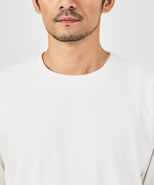 ABAHOUSE GRAY(アバハウスグレイ)の「【起毛スムース】パウダーストレッチ クルーネック カットソー(Tシャツ/カットソー・メンズ・モカ/ブラック/グレイッシュベージュ/ホワイト/チャコールグレー・46/48)」の21枚目の写真