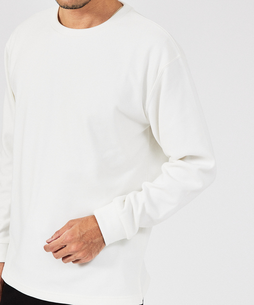 ABAHOUSE GRAY(アバハウスグレイ)の「【起毛スムース】パウダーストレッチ クルーネック カットソー(Tシャツ/カットソー・メンズ・モカ/ブラック/グレイッシュベージュ/ホワイト/チャコールグレー・46/48)」の22枚目の写真