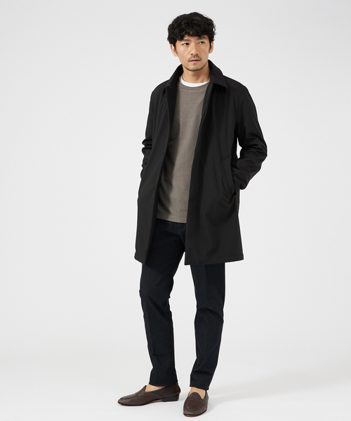 ABAHOUSE GRAY(アバハウスグレイ)の「【起毛スムース】パウダーストレッチ クルーネック カットソー(Tシャツ/カットソー・メンズ・モカ/ブラック/グレイッシュベージュ/ホワイト/チャコールグレー・46/48)」の11枚目の写真