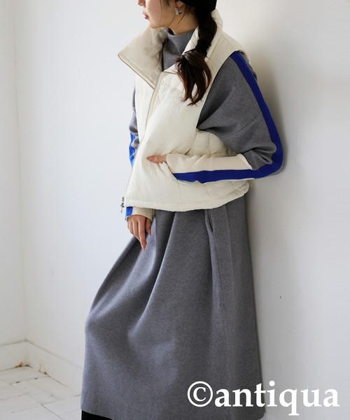 antiqua(アンティカ)の「配色ニットワンピース(ワンピース・レディース・グレー/イエロー系その他/ブラック・TL/R)」の8枚目の写真