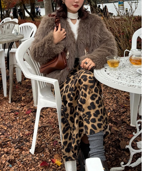 efill(エフィル)の「カジュアル ファー コート(その他アウター・レディース・ブラウン・L)」の2枚目の写真