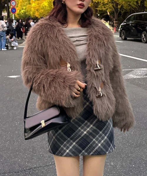 efill(エフィル)の「カジュアル ファー コート(その他アウター・レディース・ブラウン・L)」の10枚目の写真