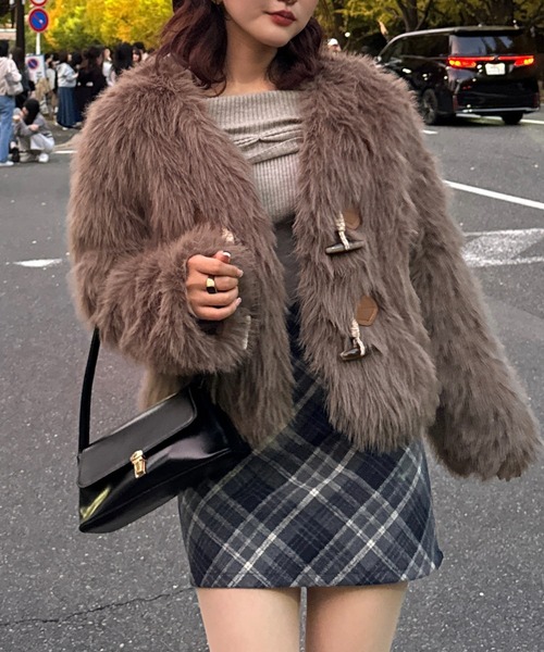 efill(エフィル)の「カジュアル ファー コート(その他アウター・レディース・ブラウン・L)」の11枚目の写真