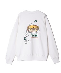 Pacific GOLF CLUB パシフィックゴルフクラブ Tシャツ　白 LIGHTNING BOLT×PGC FORE ON THE WAVE MOCK NECK TEE（Tシャツ