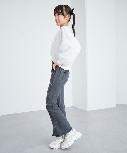 ラインストーンデニムパンツ（デニムパンツ）｜BISKEE（ビスキー
