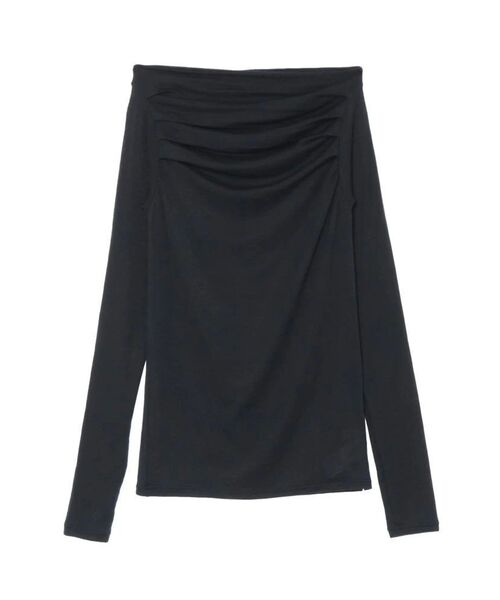 OUNNOUN（オウンノウン）の「【OUNNOUN】ドレープセミシアーオフショル2WAYカットソー（Tシャツ/カットソー・レディース・ラベンダー/ネイビー/ライトグレー・FREE）」の3枚目の写真