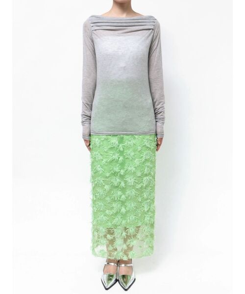 OUNNOUN（オウンノウン）の「【OUNNOUN】ドレープセミシアーオフショル2WAYカットソー（Tシャツ/カットソー・レディース・ラベンダー/ネイビー/ライトグレー・FREE）」の11枚目の写真