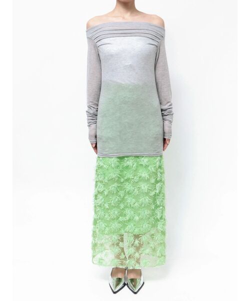 OUNNOUN（オウンノウン）の「【OUNNOUN】ドレープセミシアーオフショル2WAYカットソー（Tシャツ/カットソー・レディース・ラベンダー/ネイビー/ライトグレー・FREE）」の10枚目の写真