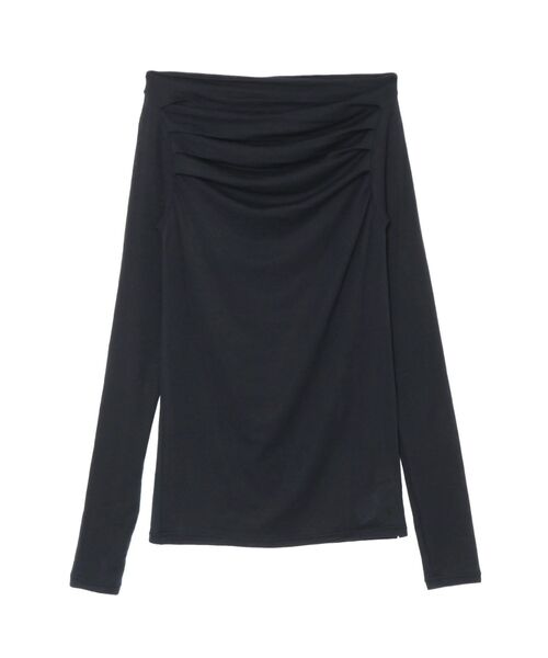 OUNNOUN（オウンノウン）の「【OUNNOUN】ドレープセミシアーオフショル2WAYカットソー（Tシャツ/カットソー・レディース・ラベンダー/ネイビー/ライトグレー・FREE）」の6枚目の写真