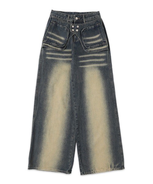 dispark（ディスパーク）の「DISPARK/ラップブラストフレアデニム（デニムパンツ・レディース・ブラック/ブルー系1・MEDIUM/SMALL）」の11枚目の写真