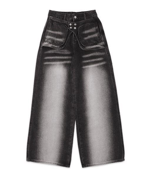 dispark（ディスパーク）の「DISPARK/ラップブラストフレアデニム（デニムパンツ・レディース・ブラック/ブルー系1・MEDIUM/SMALL）」の12枚目の写真